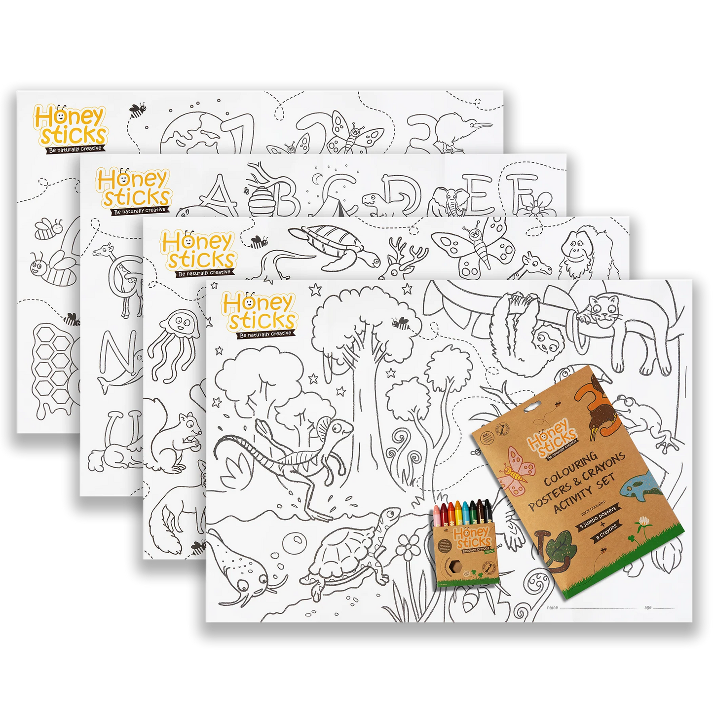 Jumbo Posters & Crayons Activity Set