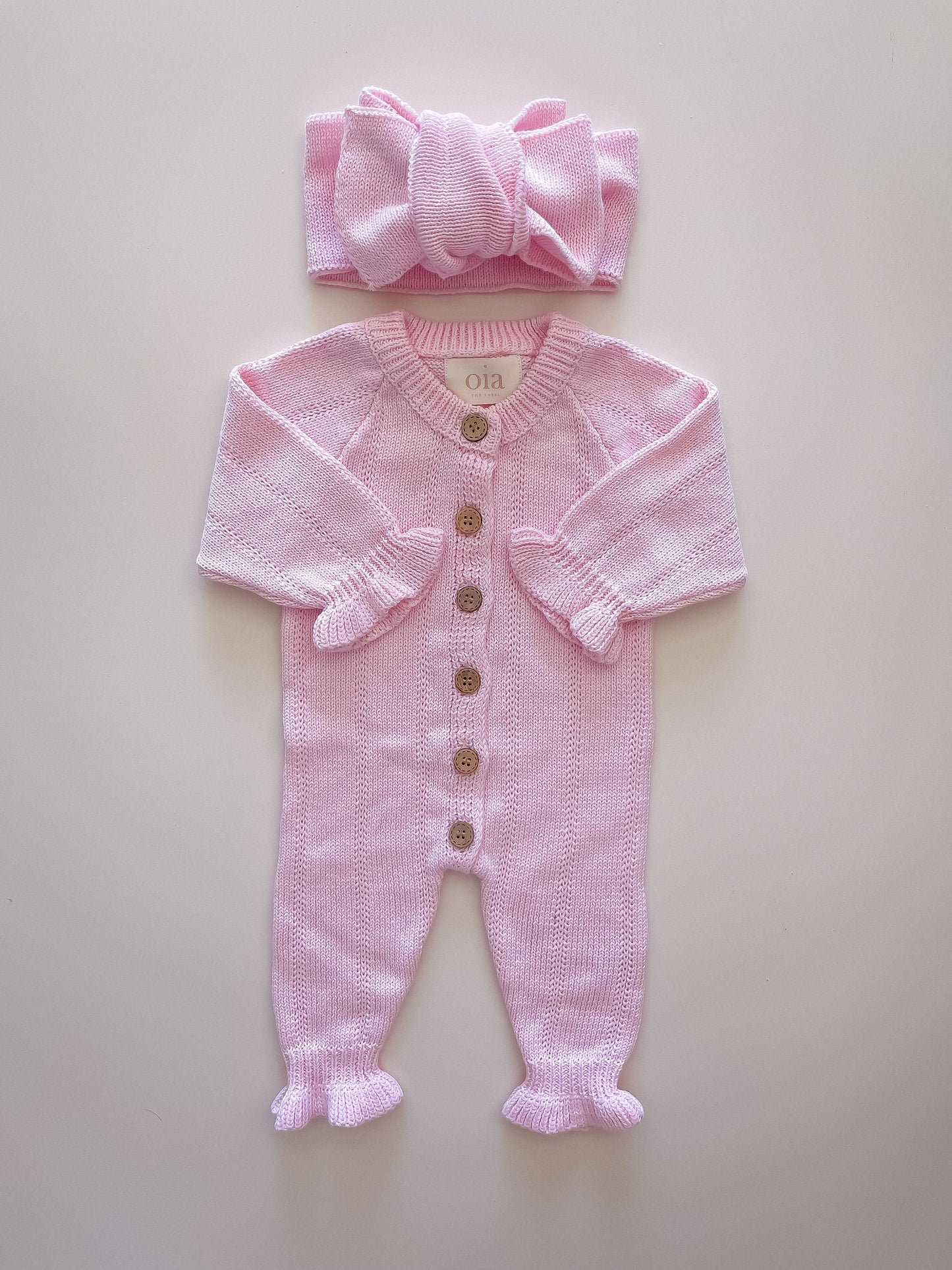 Feggari Ruffle Onesie - Petal Pink