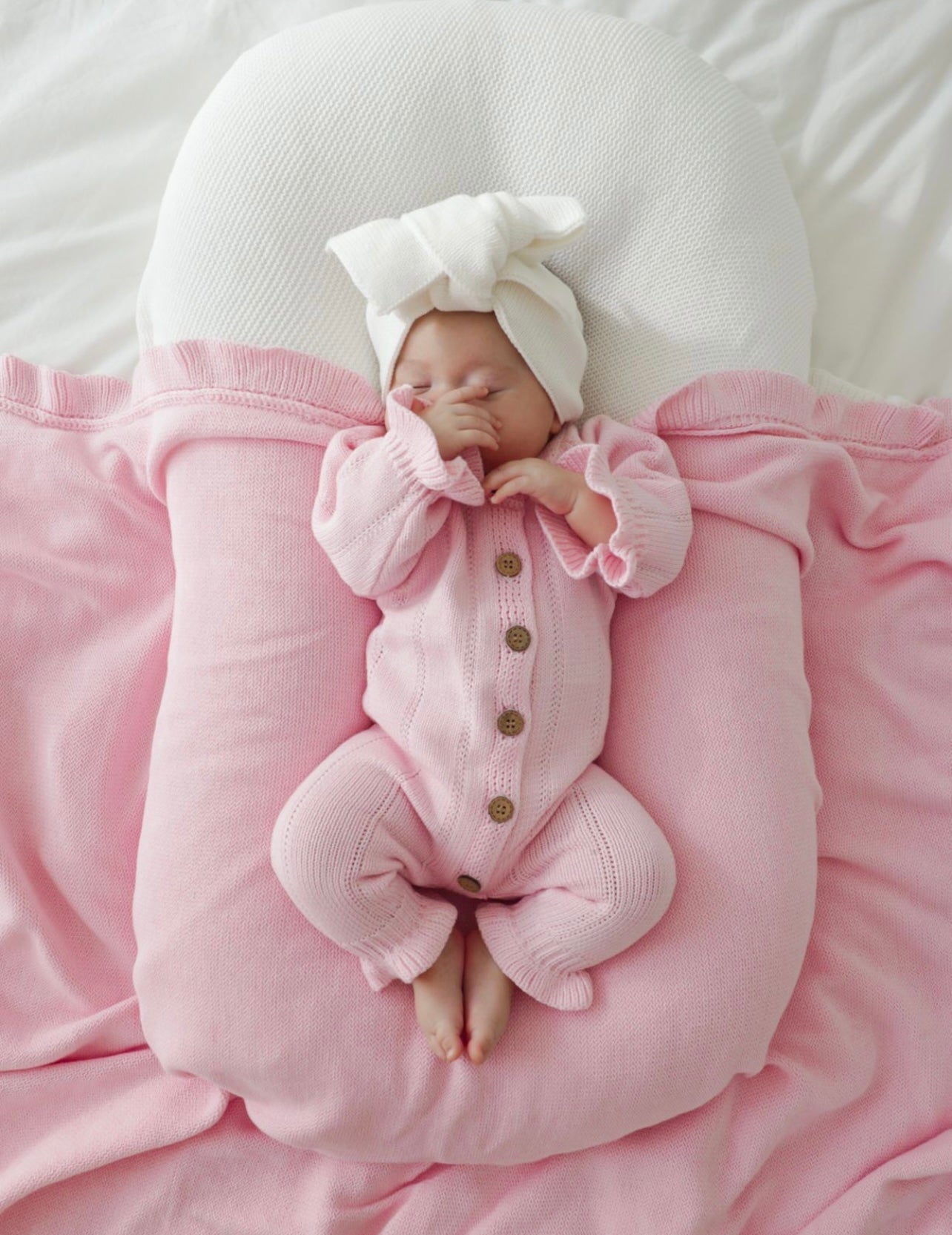 Feggari Ruffle Onesie - Petal Pink