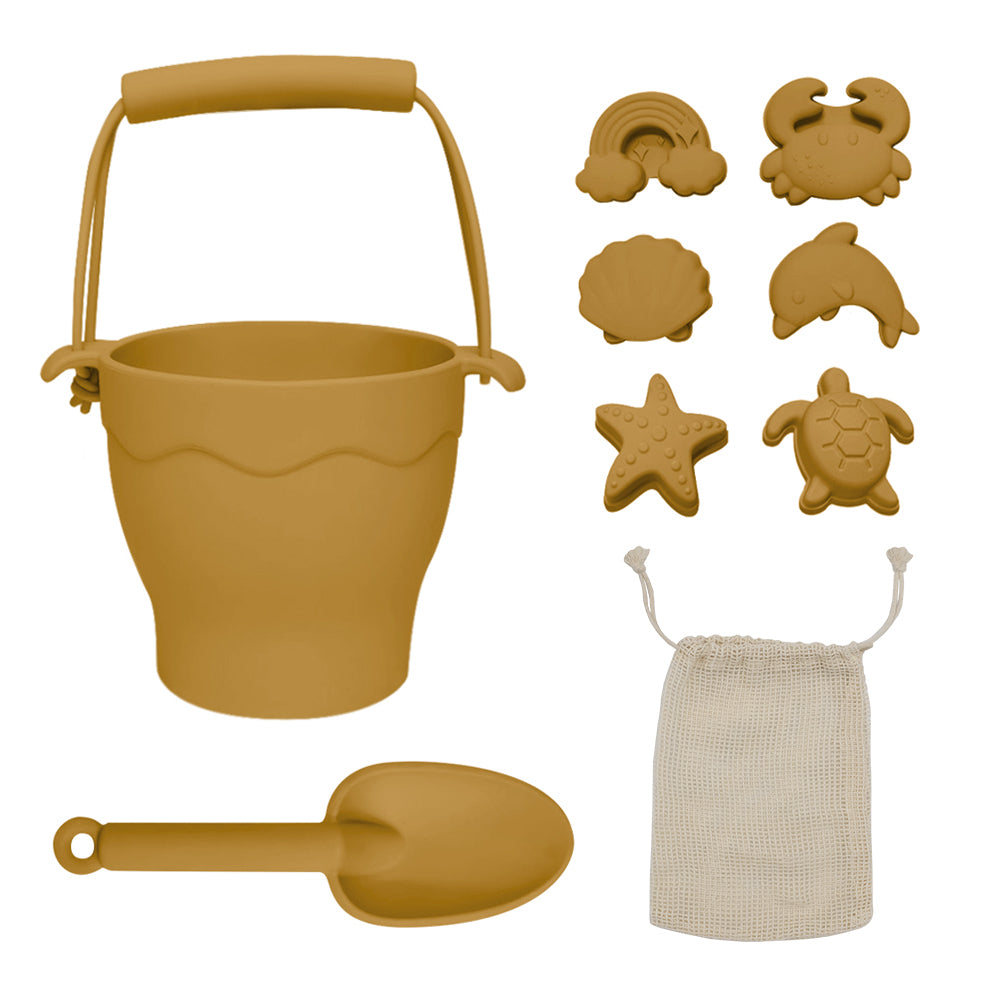 Silicone Bucket & Spade 8 Pc - Assorted