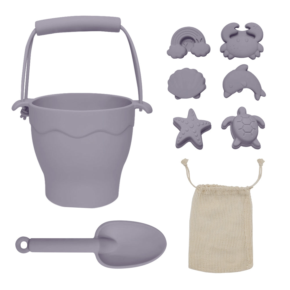 Silicone Bucket & Spade 8 Pc - Assorted