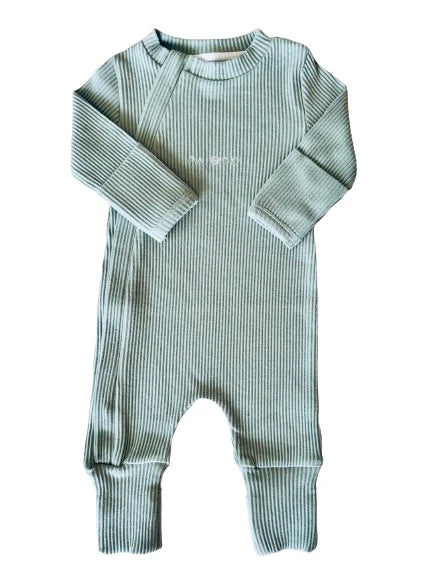 Ribbed Jumpsuit - Sage