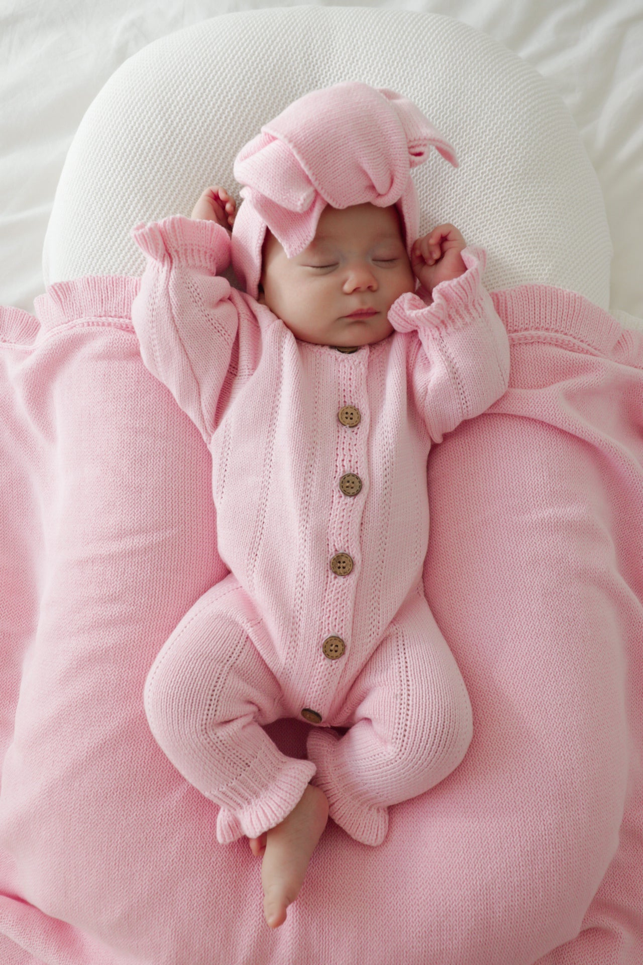 Feggari Ruffle Onesie - Petal Pink