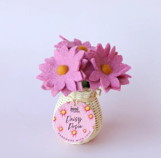 Felt Daisies & Vase - Assorted