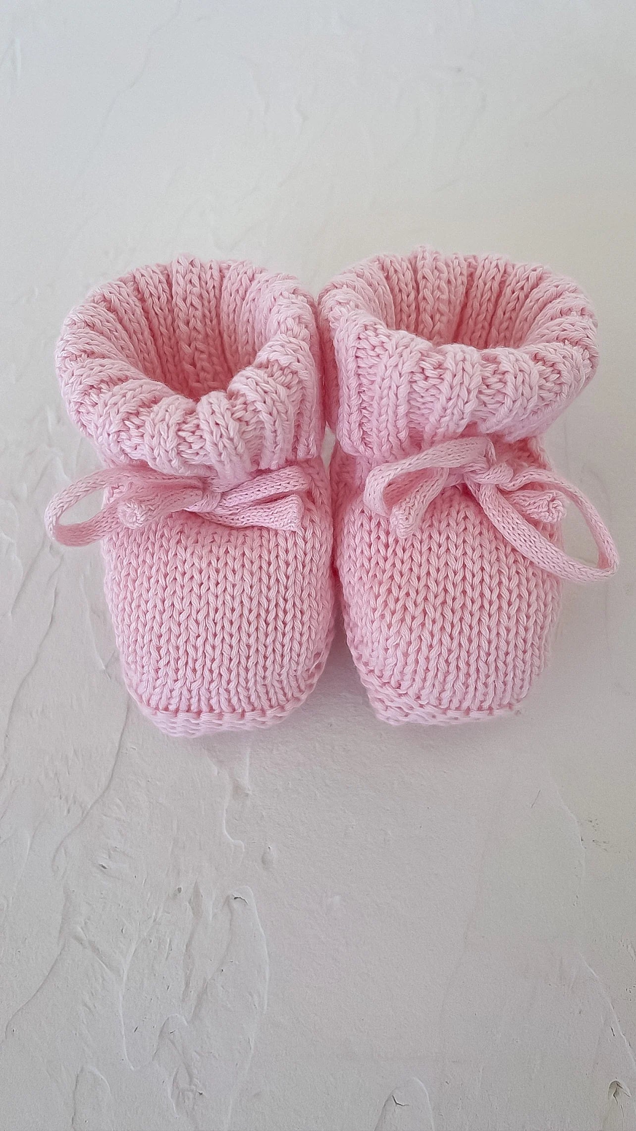 Knit Booties - Petal Pink