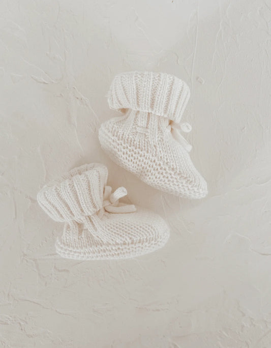 Knit Booties - Warm White