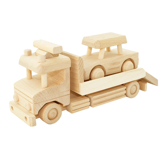 Wooden Tow Truck with Car Jackson