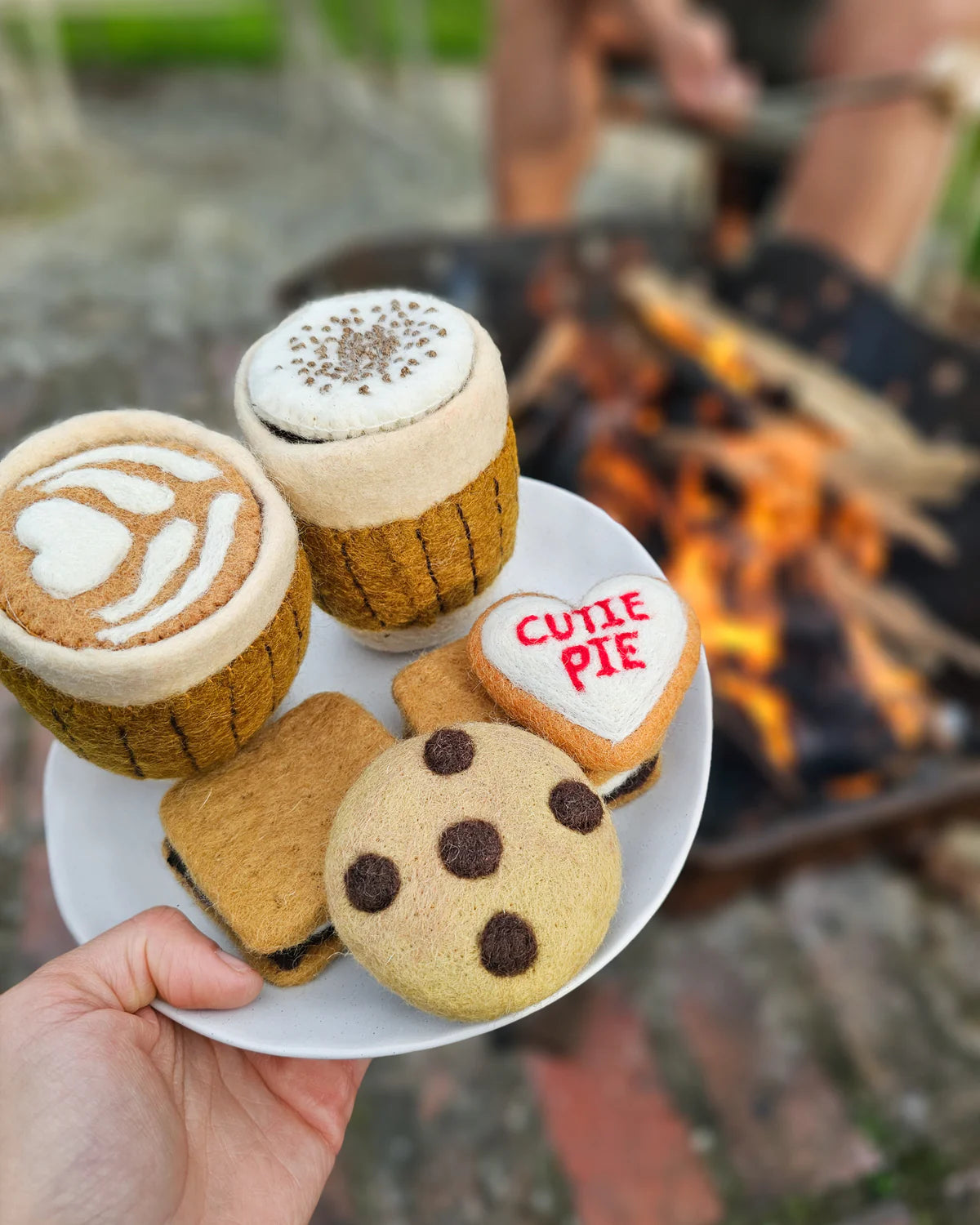 Felt Coffee Cup with Interchangeable Toppings