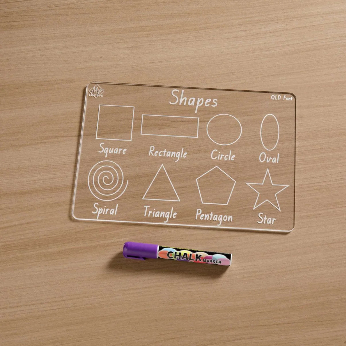 PREORDER Shapes Tracing Learning Board