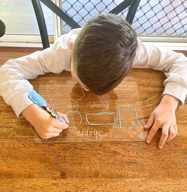 PREORDER Shapes Tracing Learning Board