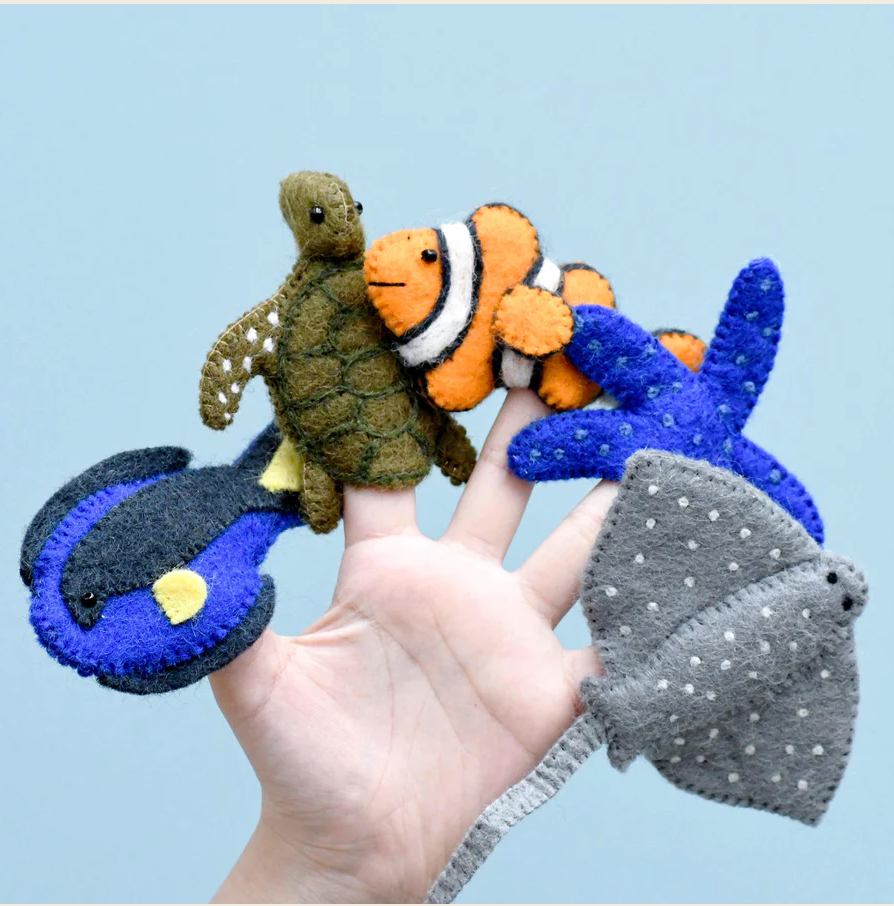 Australian Coral Reef Under the Sea - Finger Puppet Set