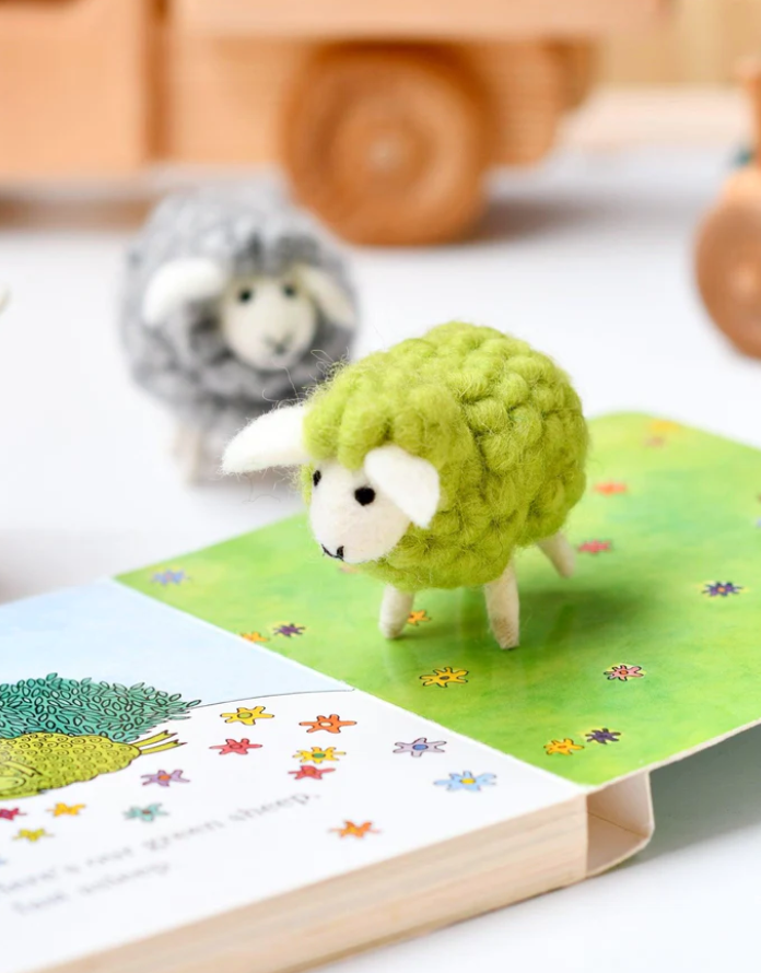 Felt Green Sheep