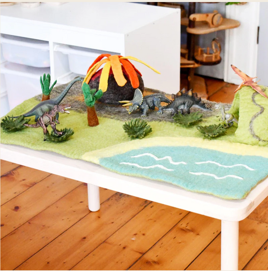 Large Dinosaur Play Mat with Volcano