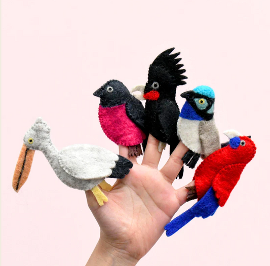 Australian Colourful Birds Finger Puppet Set