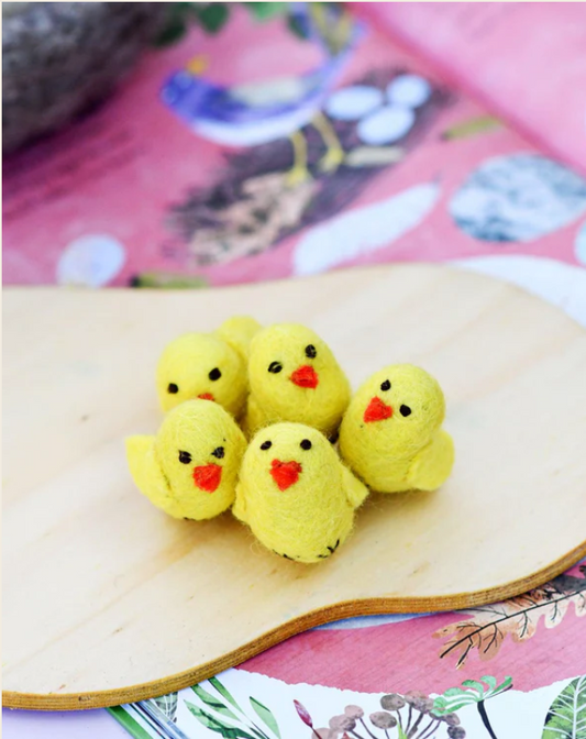 Felt Yellow Chicks - Set of 5