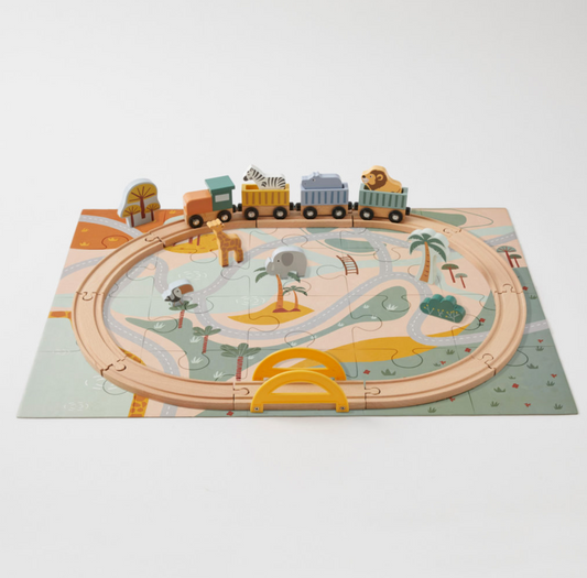 Animal Puzzle Train Set