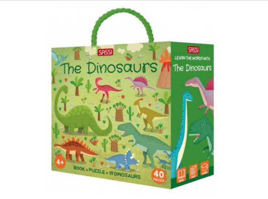 Sassi Learn Dinosaurs 3D Puzzle and Book Set
