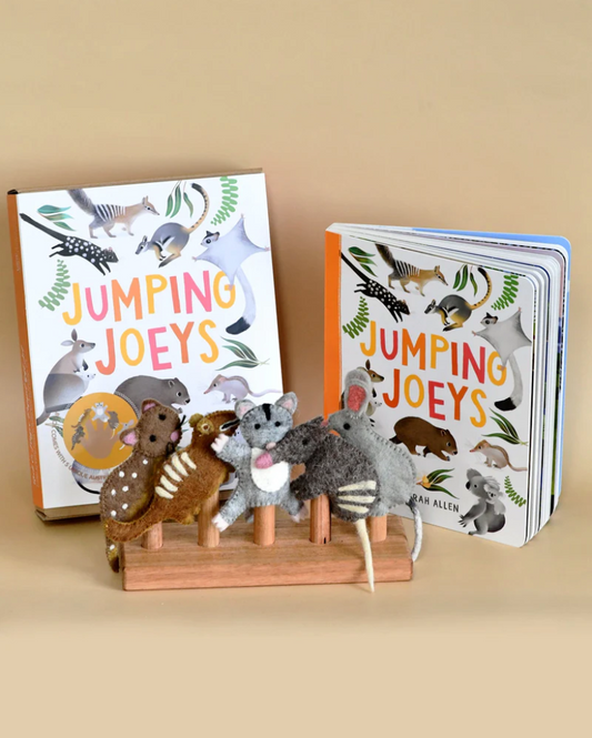 Jumping Joeys Finger Puppets & Book by Sarah Allen