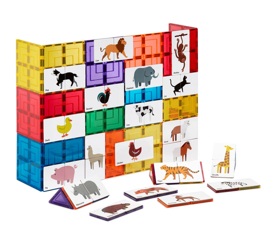 Learn & Grow Magnetic Tile Topper - Duo Animal Puzzle Pack