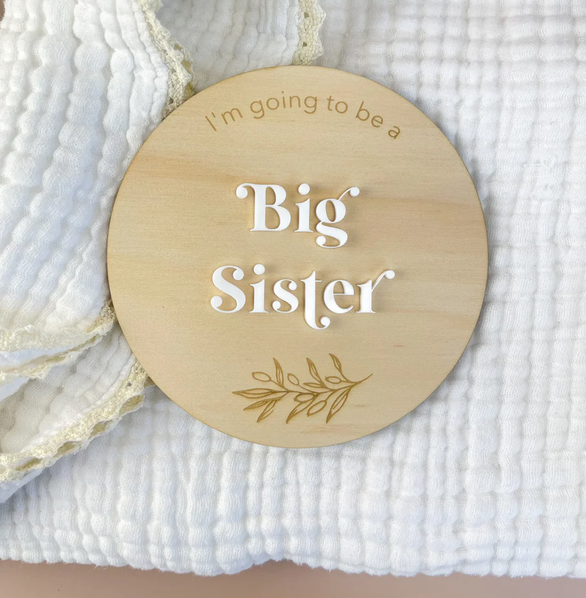 Big Sister Announcement Plaque