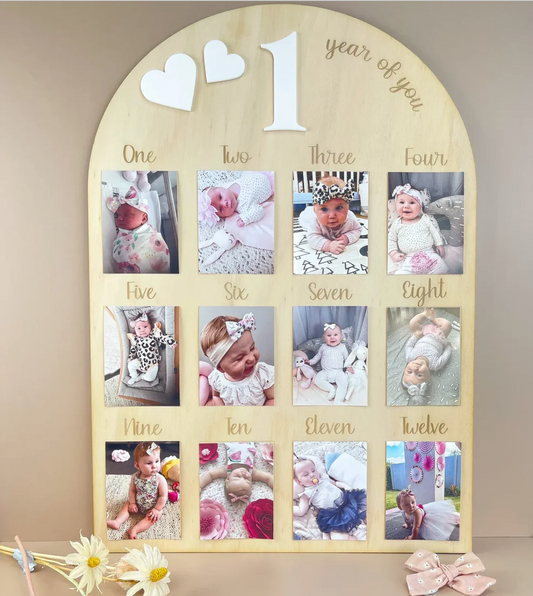 One Year of You - 1st Birthday Photo Board