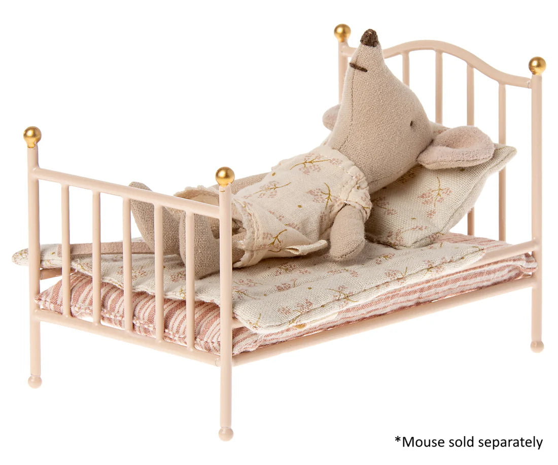 Maileg Mouse Vintage Bed rose