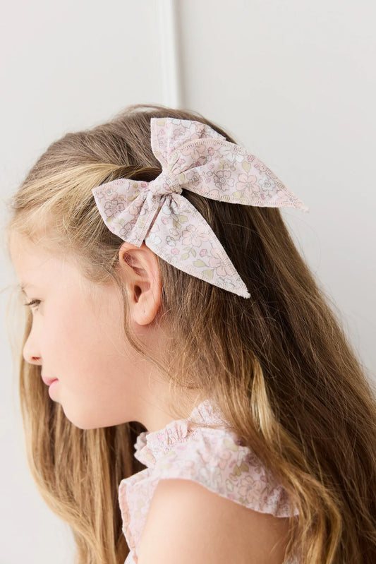 Organic Cotton Voile Bow - Chloe Mauve