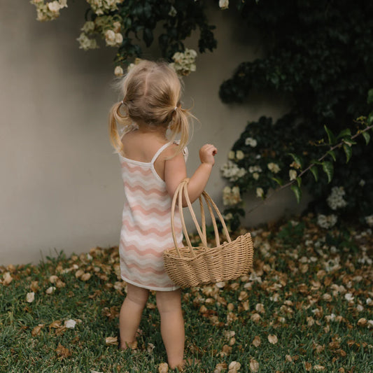 Seashore Knit Dress Strawberry Cream