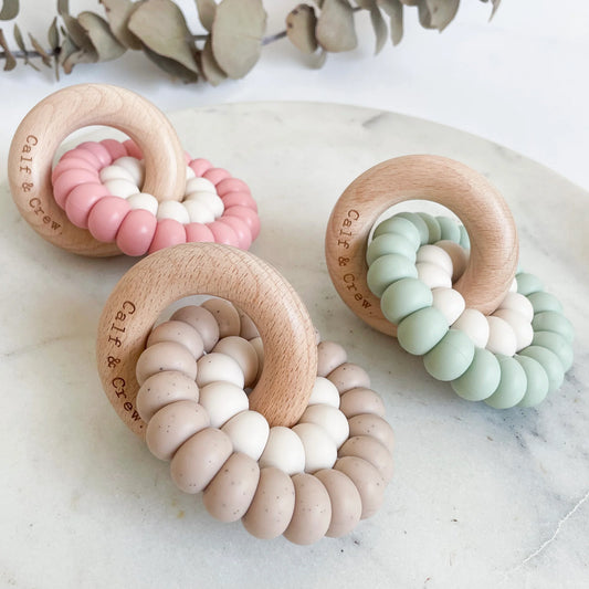 Double Silicone Ring Teether - Assorted