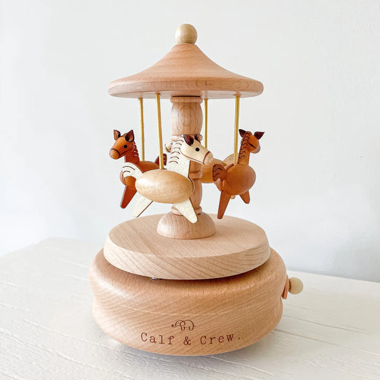Wooden Musical Carousel - Assorted
