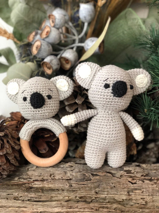 Koala Doll & Rattle Set