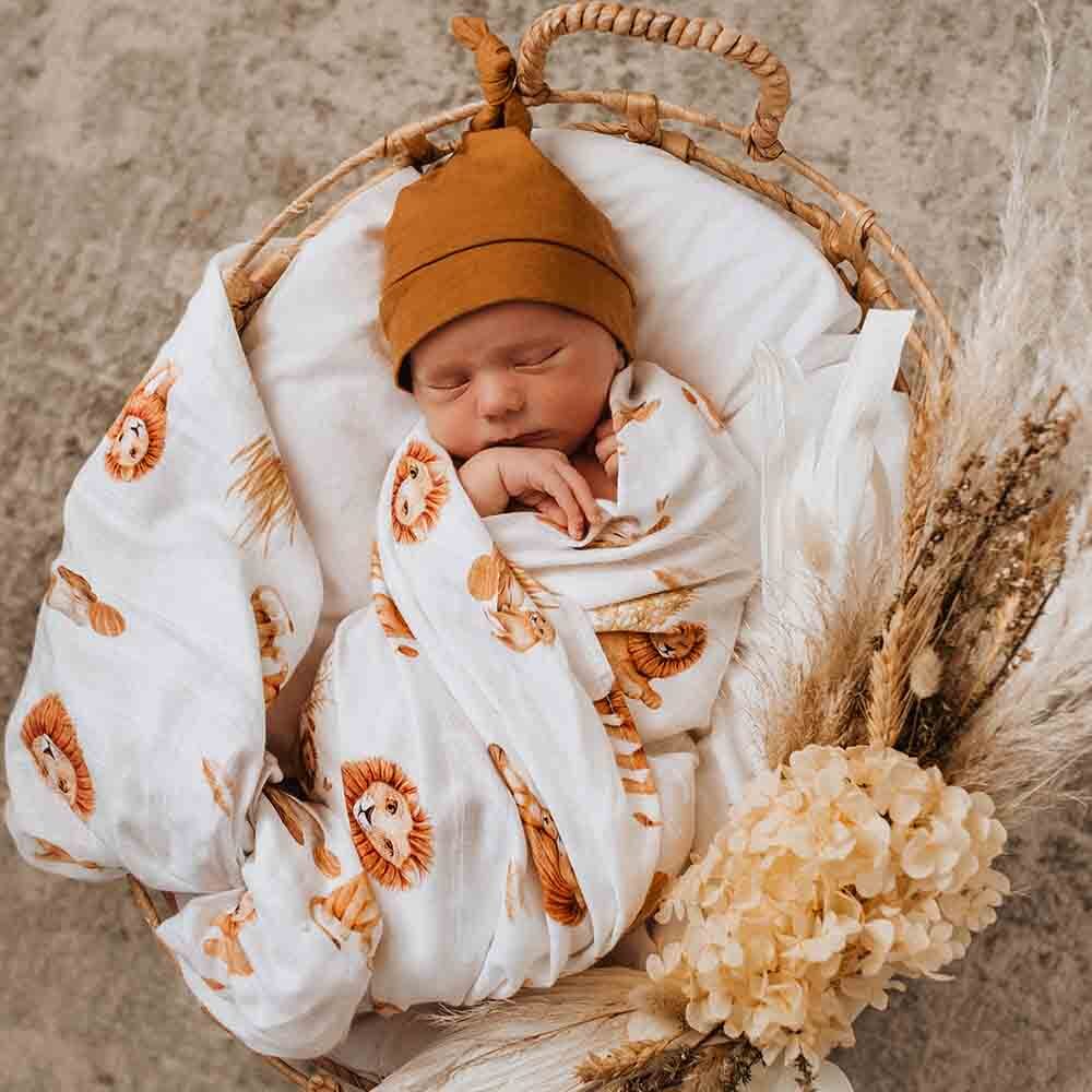 Lion Organic Muslin Wrap