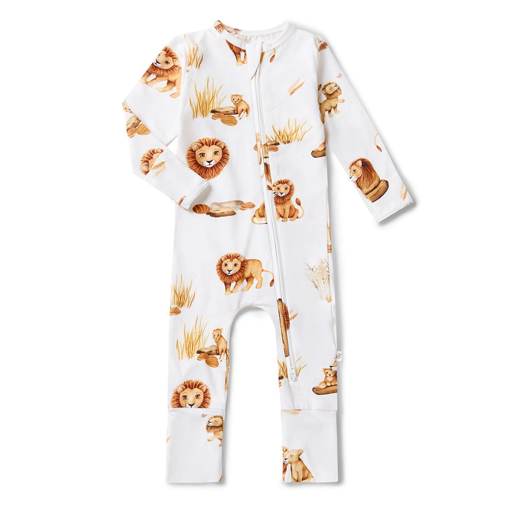 Lion Organic Snugglesuit Convertible Romper