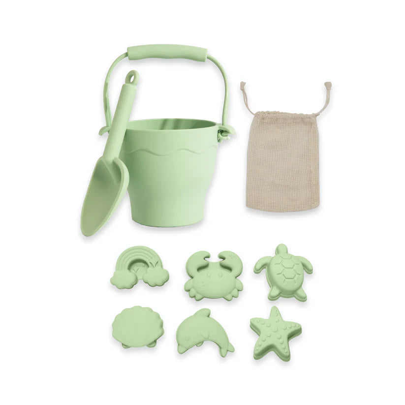 Silicone Bucket & Spade 8 Pc - Assorted