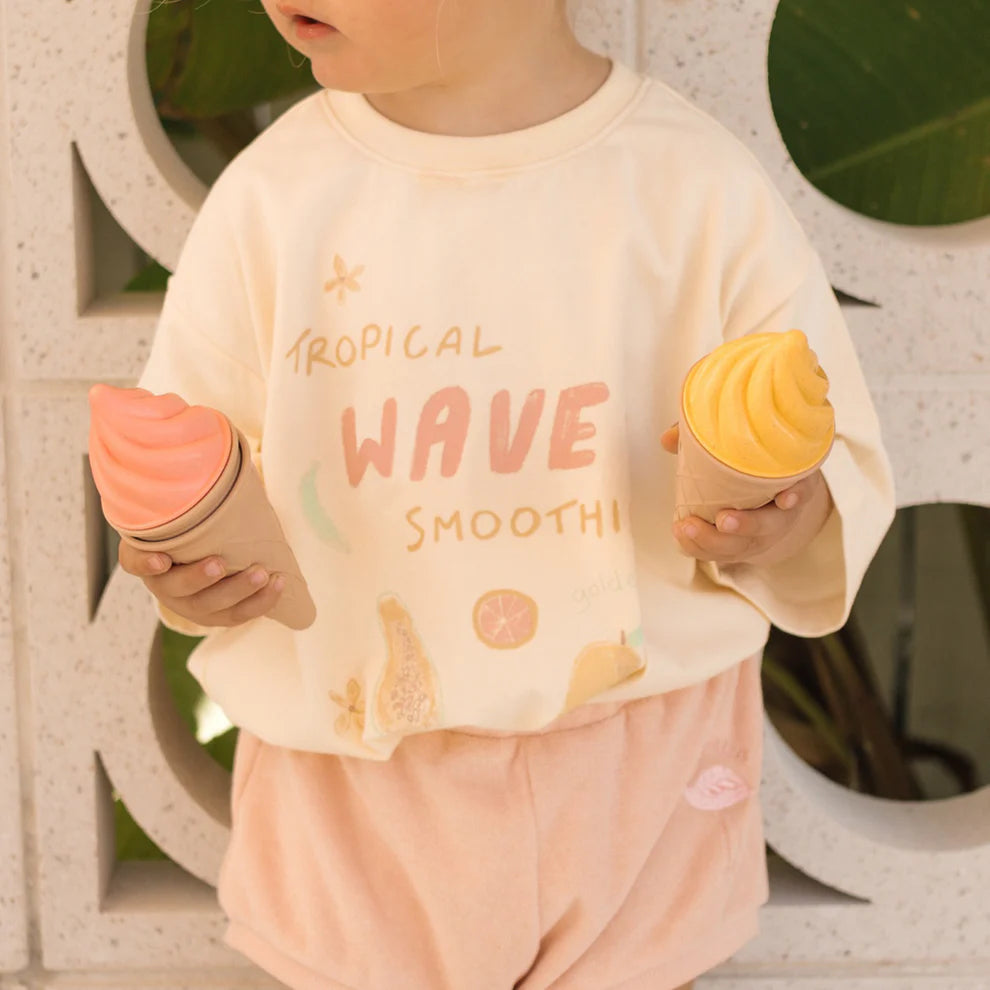 Tropical Wave Tee - Vanilla Parfait