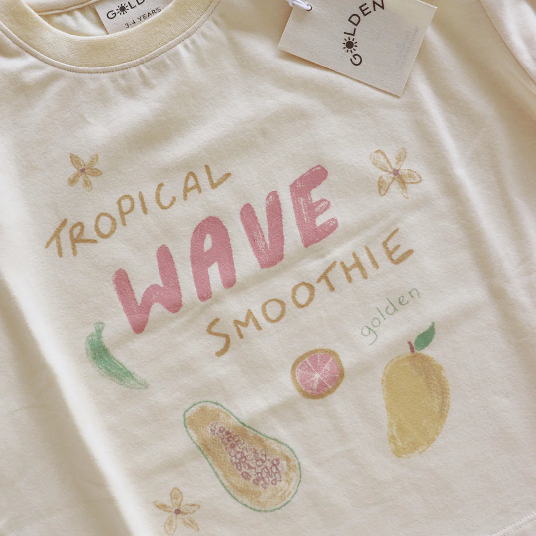 Tropical Wave Tee - Vanilla Parfait